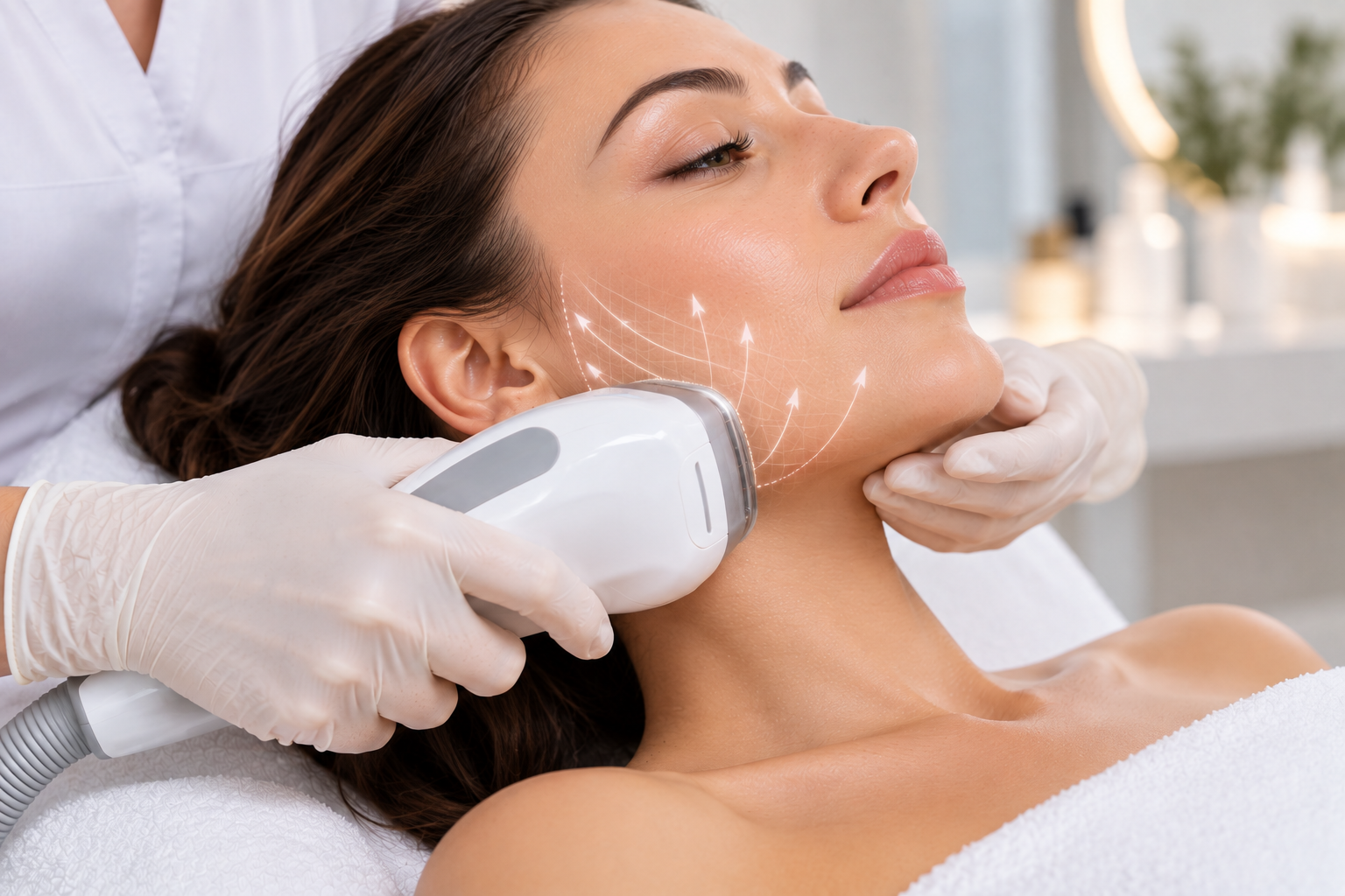 Zona facial para tratamiento HIFU 22