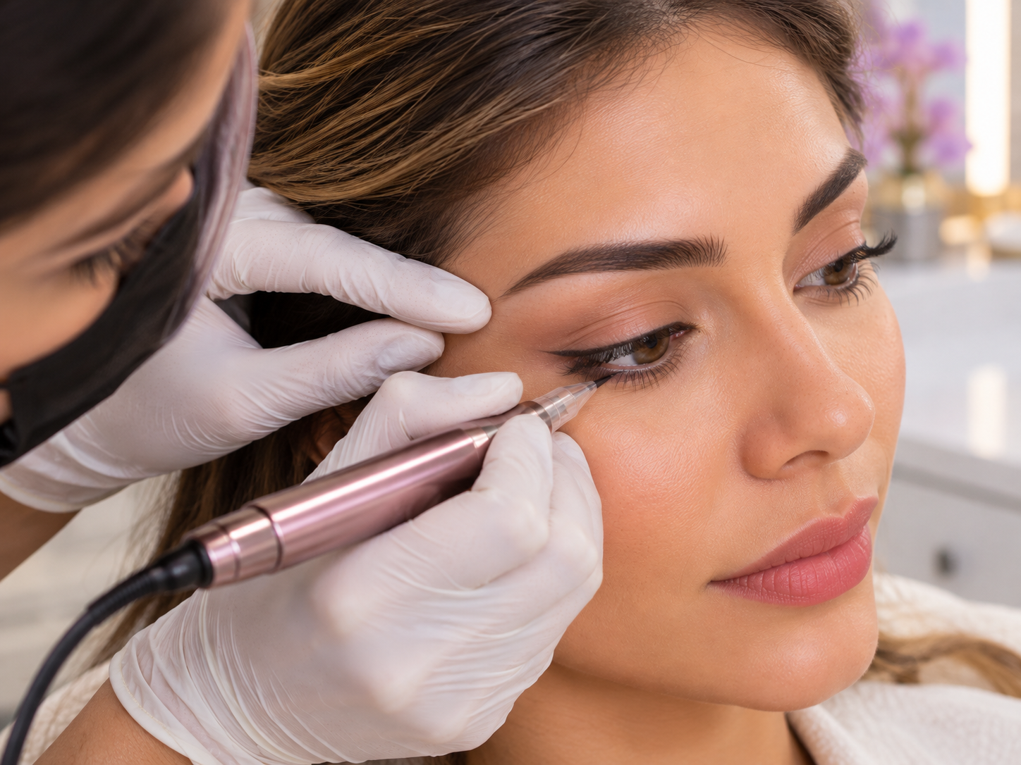 Delineado permanente en la línea inferior de los ojos