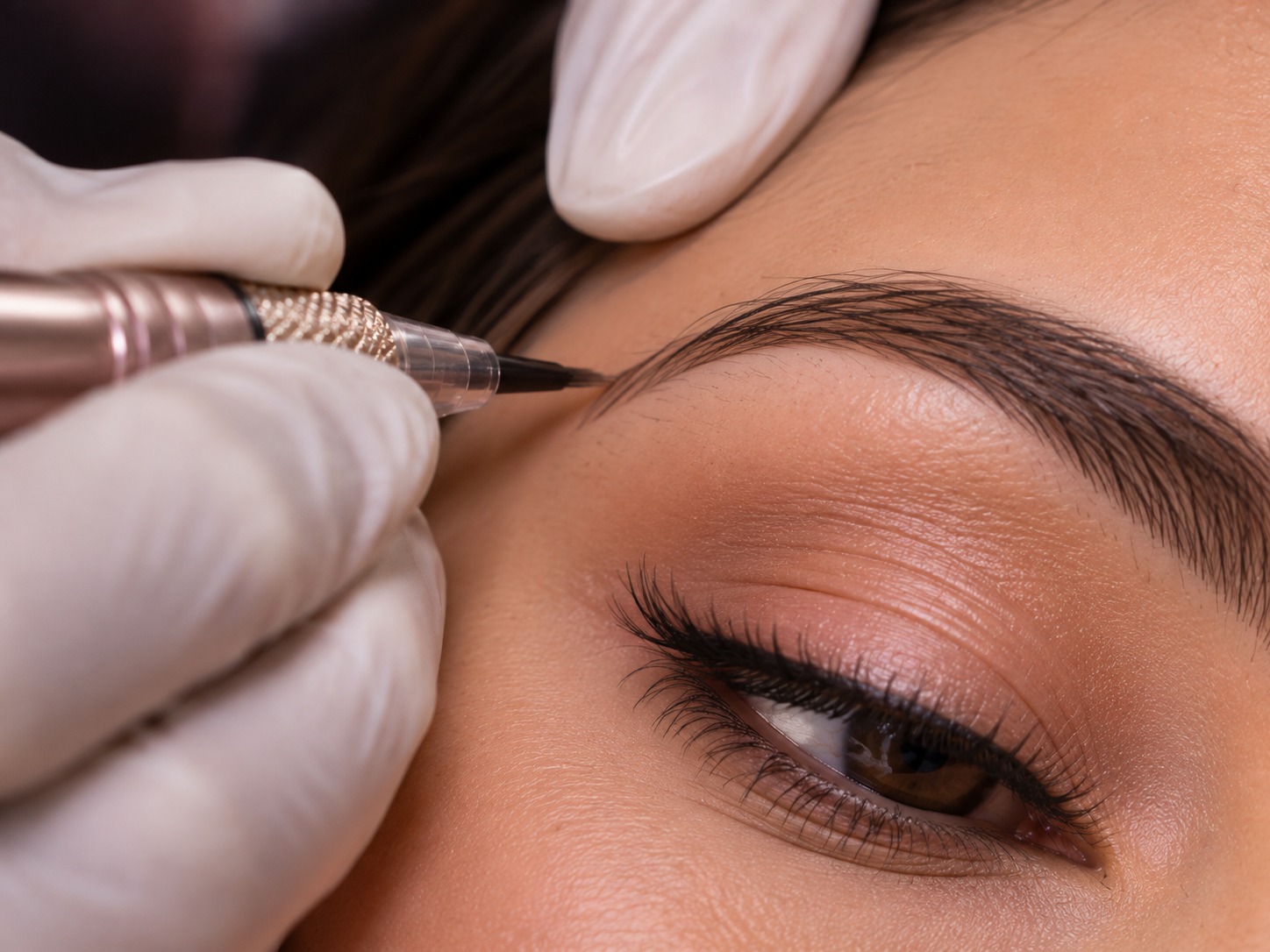 Microblading en la cola de la ceja