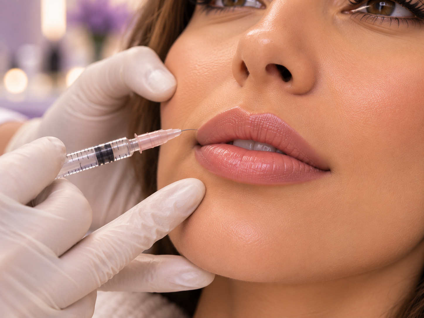 Contorno y comisuras de los labios para tratamiento con ácido hialurónico