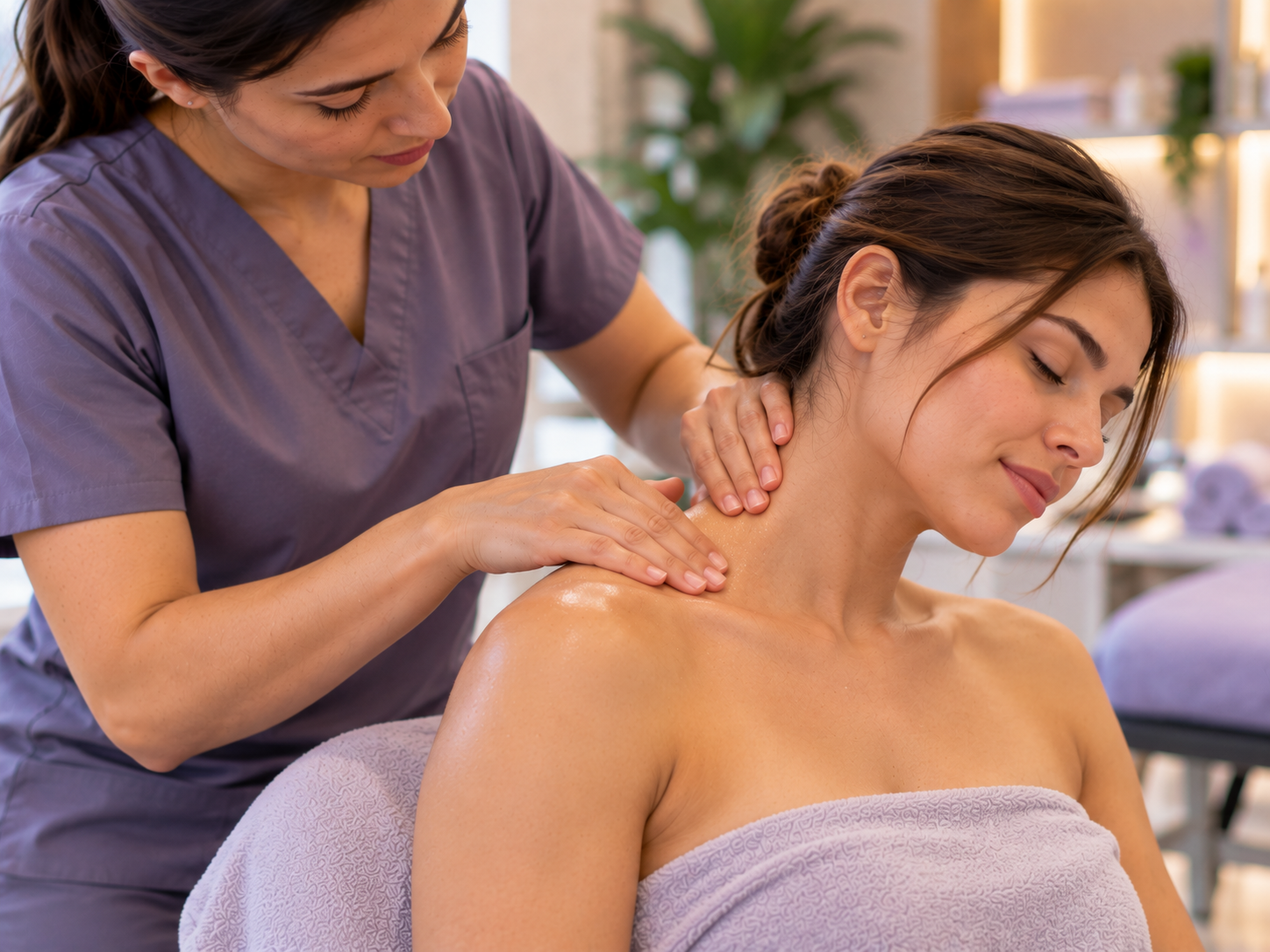 Masoterapia en cuello y hombros