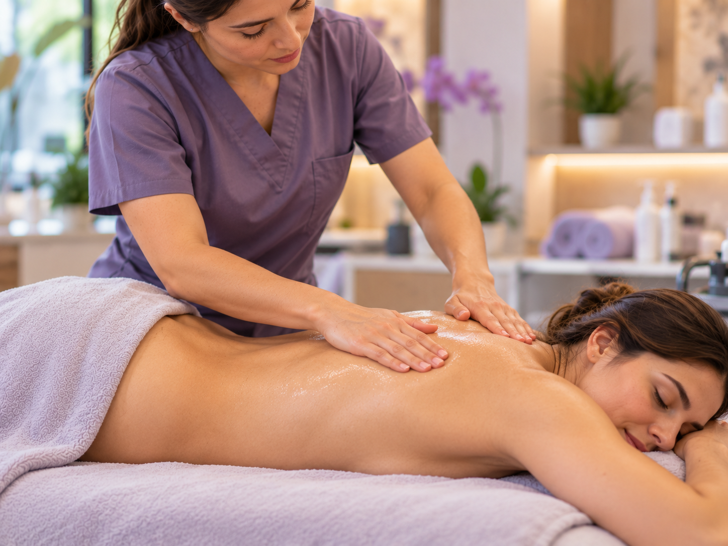 Masoterapia en la zona de la espalda